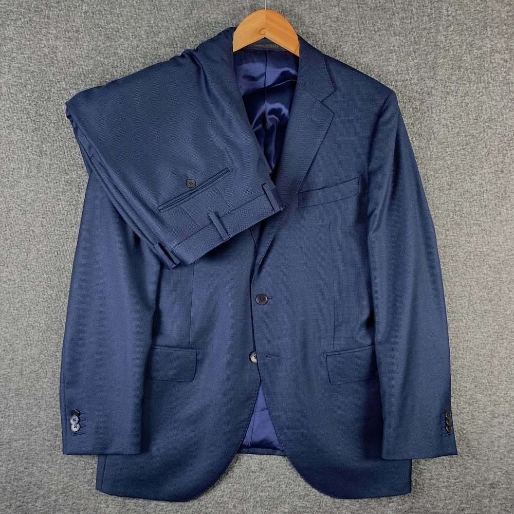 Luigi Bianchi Mantova Suit Men 42R Vitale Barberis Wool LBM Made In Italy 36x28